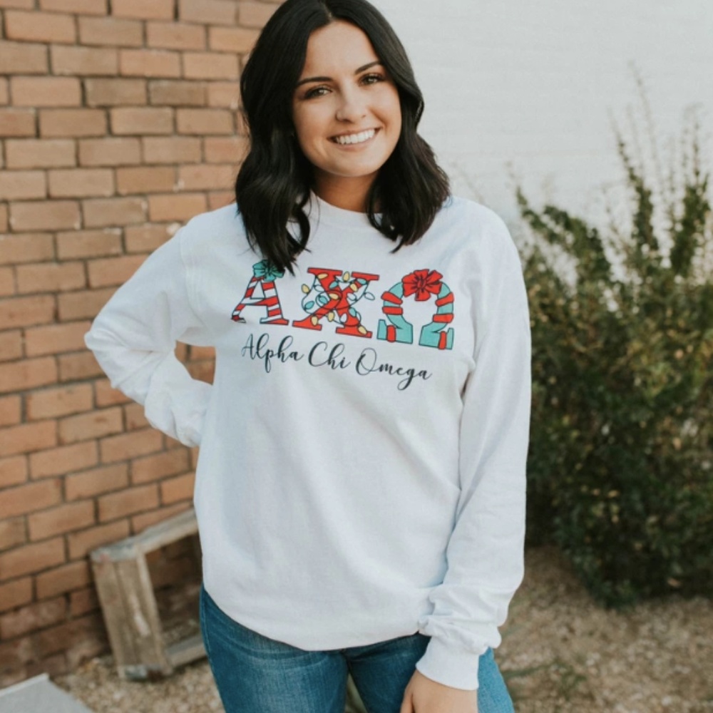 Pi Phi Holiday Long Sleeve Tee